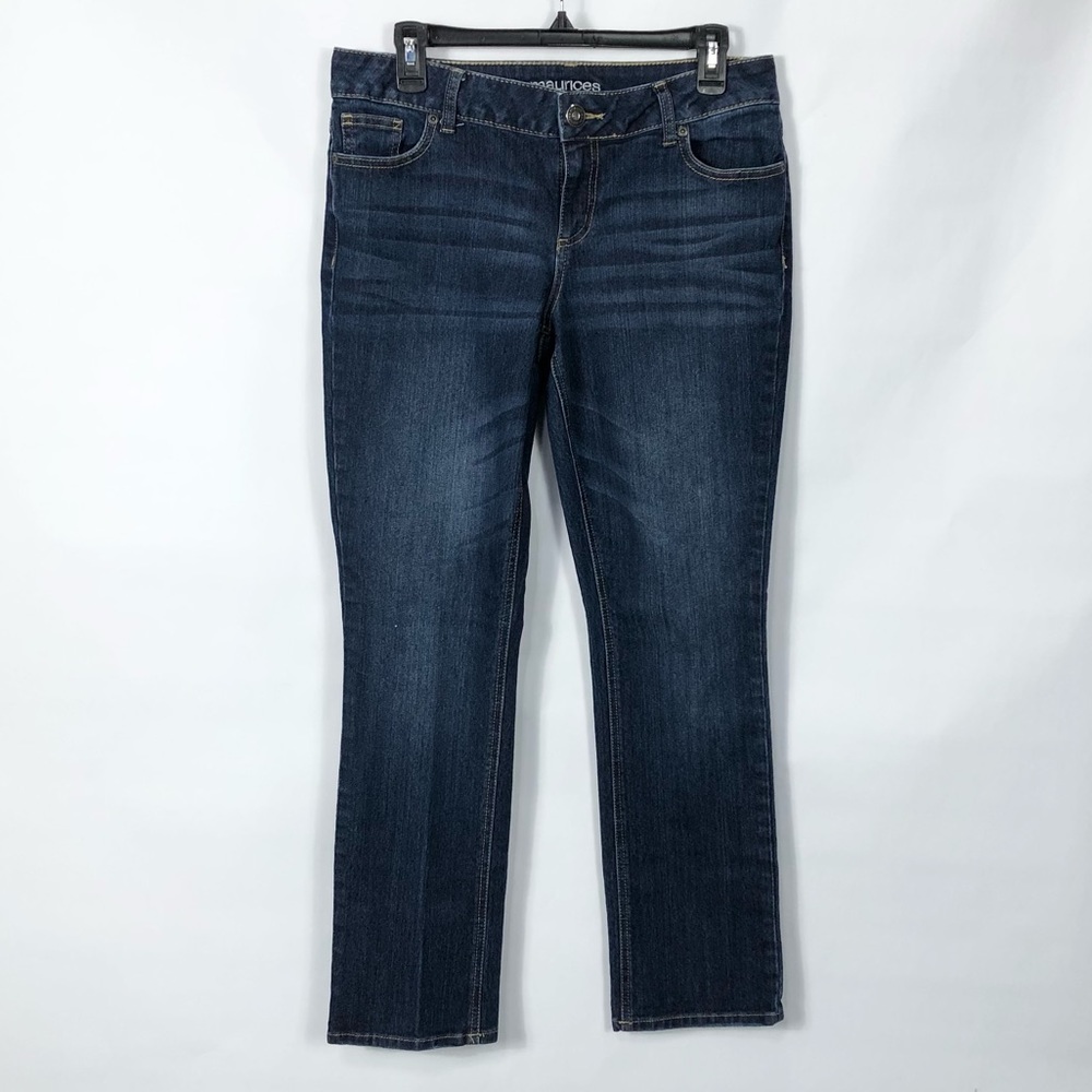 Maurices straight leg denim blue jeans women’s size 11/12 Short pants